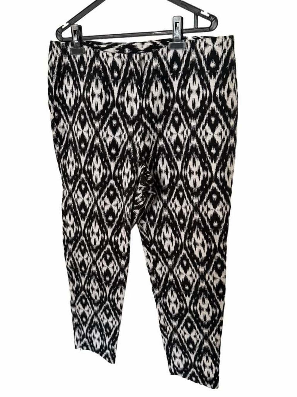 Peter Nygard Ikat Pattern Pants Black/White Size 14